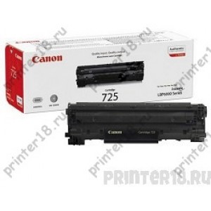 Картридж Canon Cartridge 725 3484B005/3484B002 для LBP 6000/6000B, Черный, 1600 стр. (GR)