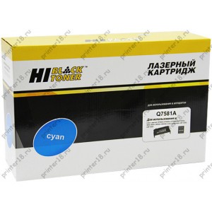 Картридж Hi-Black (HB-Q7581A) для HP CLJ 3800/CP3505/Canon MF8450, Восстановленный, C, 6K