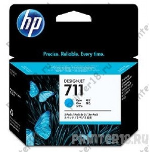 Картридж HP CZ134A №711, Cyan Designjet T120/T520 (29ml 3шт в упаковке)