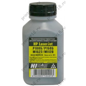 Тонер Hi-Black для HP LJ P1005/P1006/P1505/M1522/M1120/P1102, Тип 4.4, Bk, 60 г, банка