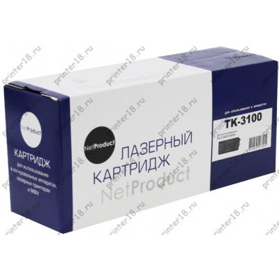 Тонер-картридж NetProduct (N-TK-3100) для Kyocera FS-2100D/DN/Ecosys M3040dn, 12,5K