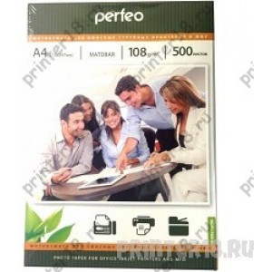 Perfeo PF-MTA4-108/500 Бумага матовая, А4 108 г/м2, 500 л
