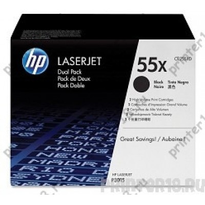 Картридж HP CE255XD,Black LJ P3015 (2 х 12500стр) 2шт в упаковке