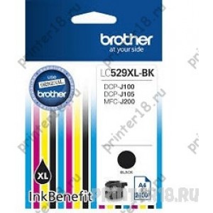 Картридж Brother LC529XLBK, Black DCP-J100/J105/J200 (2400стр)