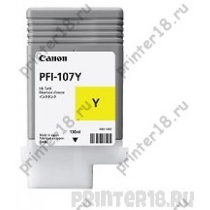 Картридж Canon PFI-107Y 6708B001 для iPF680/685/770/780/785, Желтый, 130ml