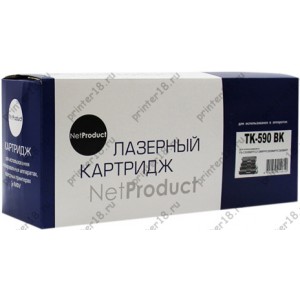 Тонер-картридж NetProduct (N-TK-590Bk) для Kyocera FS-C5250DN/C2626MFP, Bk, 7K