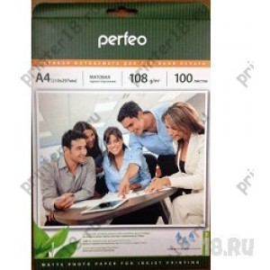 Perfeo PF-MTA4-108/100 Бумага матовая 100л, A4 108 г/м2 (M05)