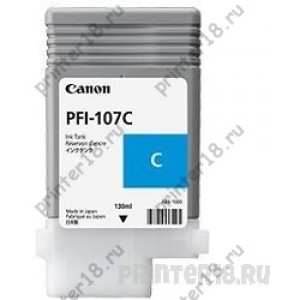 Картридж Canon PFI-107C 6706B001 для iPF680/685/770/780/785, Голубой, 130ml