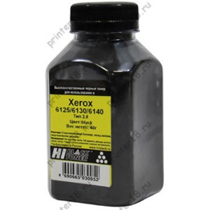Тонер Hi-Black для Xerox Phaser 6125/6130/6140, Тип 2.0, Bk, 40 г, банка