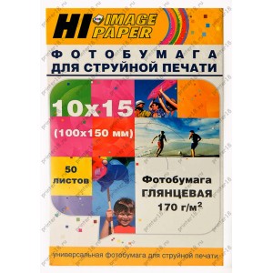 Фотобумага Hi-Image Paper глянцевая односторонняя, 10x15 см, 170 г/м2, 50 л
