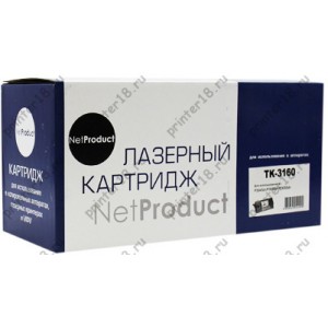Тонер-картридж NetProduct (N-TK-3160) для Kyocera P3045dn/P3050dn/P3055dn, 12,5K, с/ч