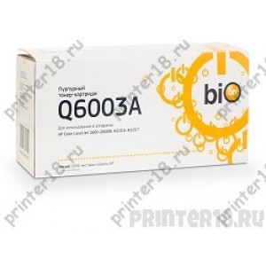 Картридж Bion Q6003A для HP Color LaserJet 1600/2600N/M1015/M1017, пурпурный 2000 Стр