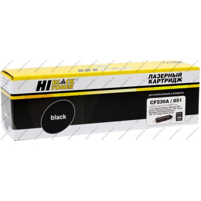 Тонер-картридж Hi-Black (HB-CF230A/051) для HP LJ Pro M203/MFP M227/LBP162dw/MF 264dw/267dw, 1,6K