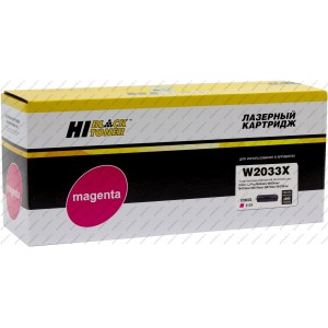 Тонер-картридж Hi-Black (HB-W2033X) для HP Color LaserJet Pro M454dn/M479dw, №415X, M, 6K б/ч