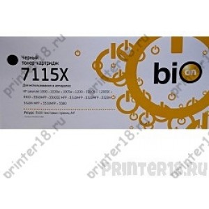 Картридж Bion C7115X для HP LaserJet 1000/1005/1200/1220/3300/3380, 3500 стр