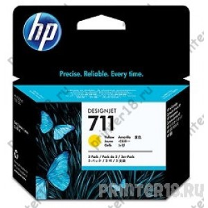 Картридж HP CZ136A №711, Yellow Designjet T120/T520 (29ml 3шт в упаковке)