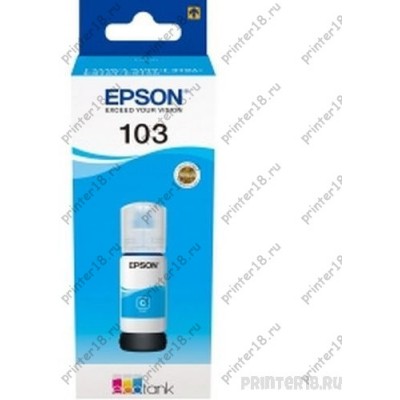 Epson C13T00S24A Контейнер 103 с голубыми чернилами для L1110/L3100/3101/3110/3150/3151, 65 мл.(cons ink)