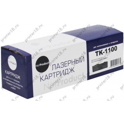 Тонер-картридж NetProduct (N-TK-1100) для Kyocera FS-1110/1024MFP/1124MFP, 2,1K